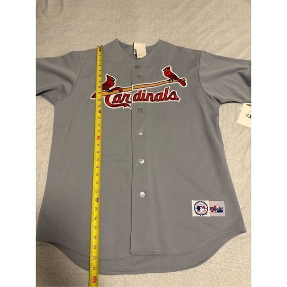 St. Louis Cardinals Size Large Mark McGwire Grey Jersey Majestic Vintage - Picture 2 of 8